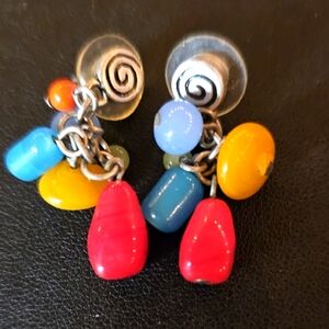 Colorful Glass Bead Earrings